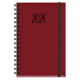 AGENDA ANUAL 2026 NATURE S13 WIREO TAPA DURA TELA ROJO SV | MYRGA